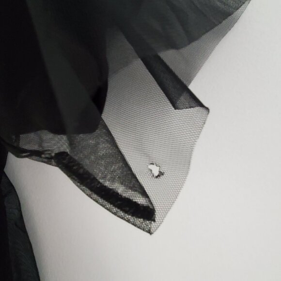 BOSSINI Women's Whimsigoth Black Mesh Overlay T Shirt Cute Chubby Cat Graphic M - Picture 6 of 8